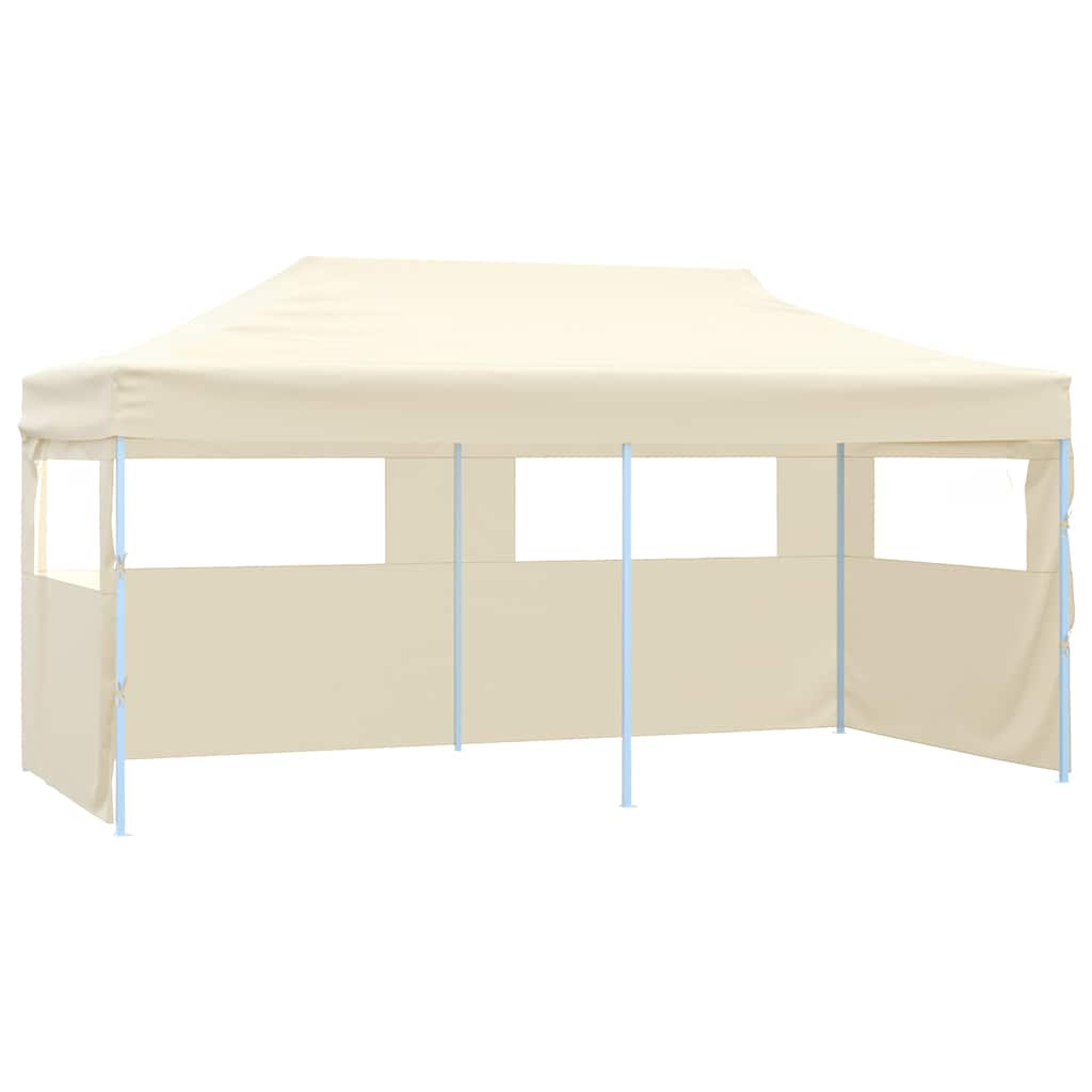 vidaXL Partytent met 4 zijwanden inklapbaar 3x6 m staal blauw