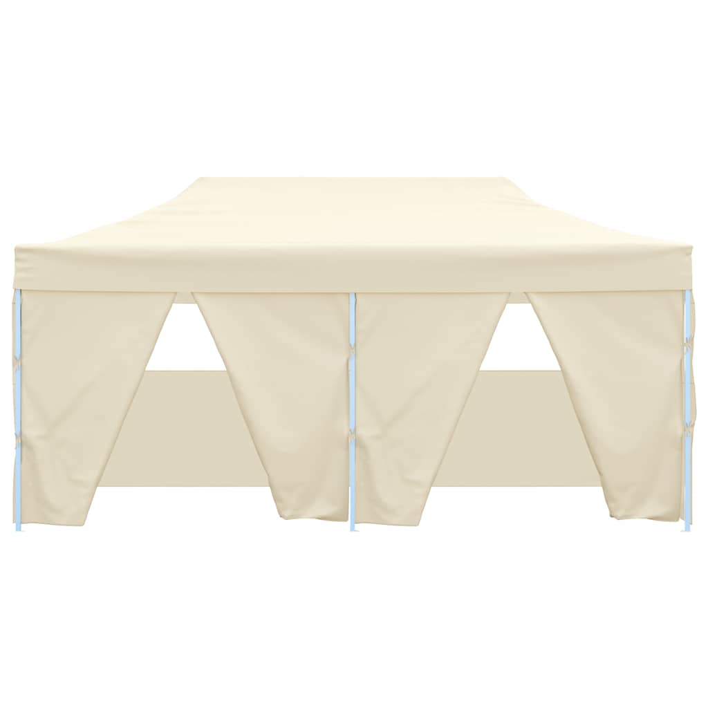vidaXL Partytent met 4 zijwanden inklapbaar 3x6 m staal blauw