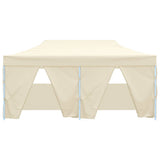 vidaXL Partytent met 4 zijwanden inklapbaar 3x6 m staal blauw