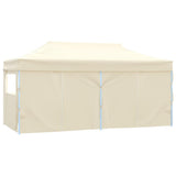 vidaXL Partytent met 4 zijwanden inklapbaar 3x6 m staal blauw