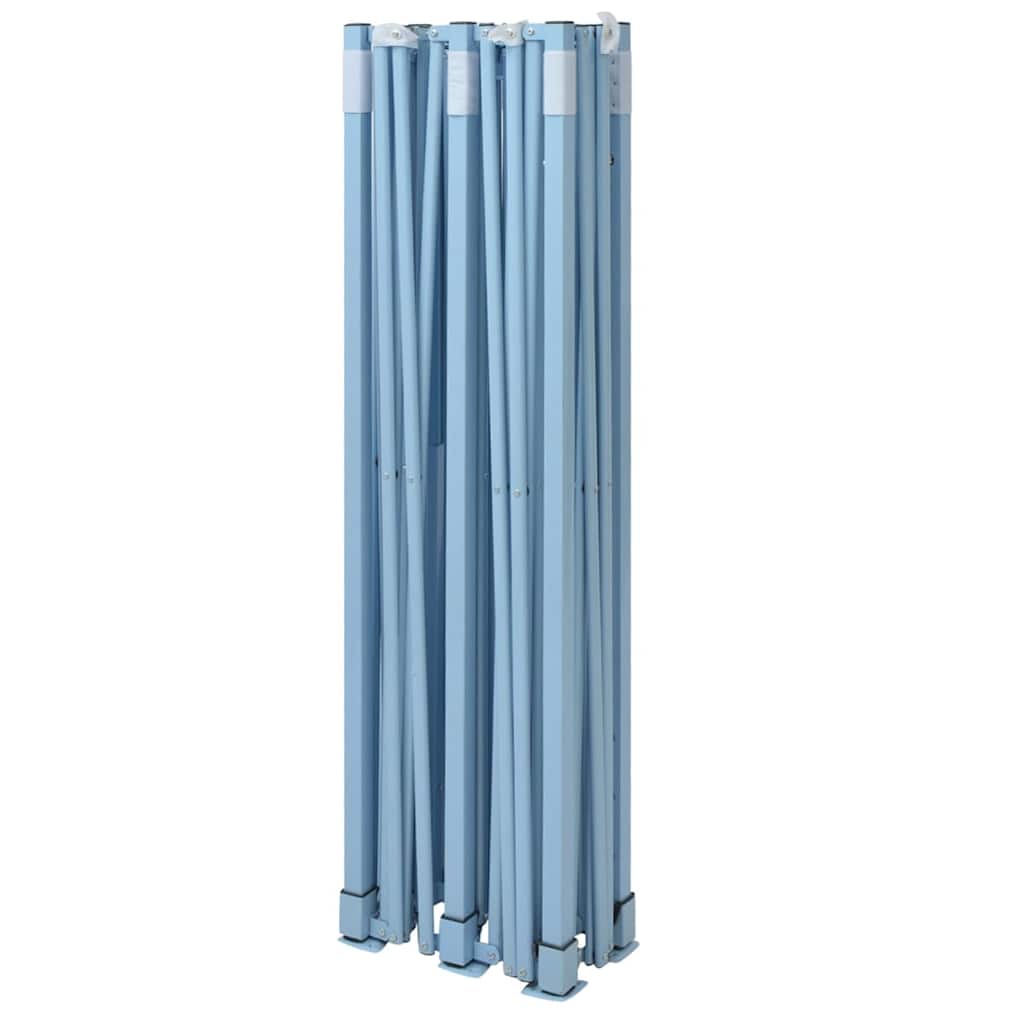 vidaXL Partytent met 4 zijwanden inklapbaar 3x6 m staal blauw