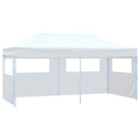 vidaXL Partytent met 4 zijwanden inklapbaar 3x6 m staal blauw