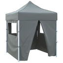 vidaXL Partytent met 4 zijwanden inklapbaar 2x2 m staal crème