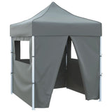 vidaXL Partytent met 4 zijwanden inklapbaar 2x2 m staal crème