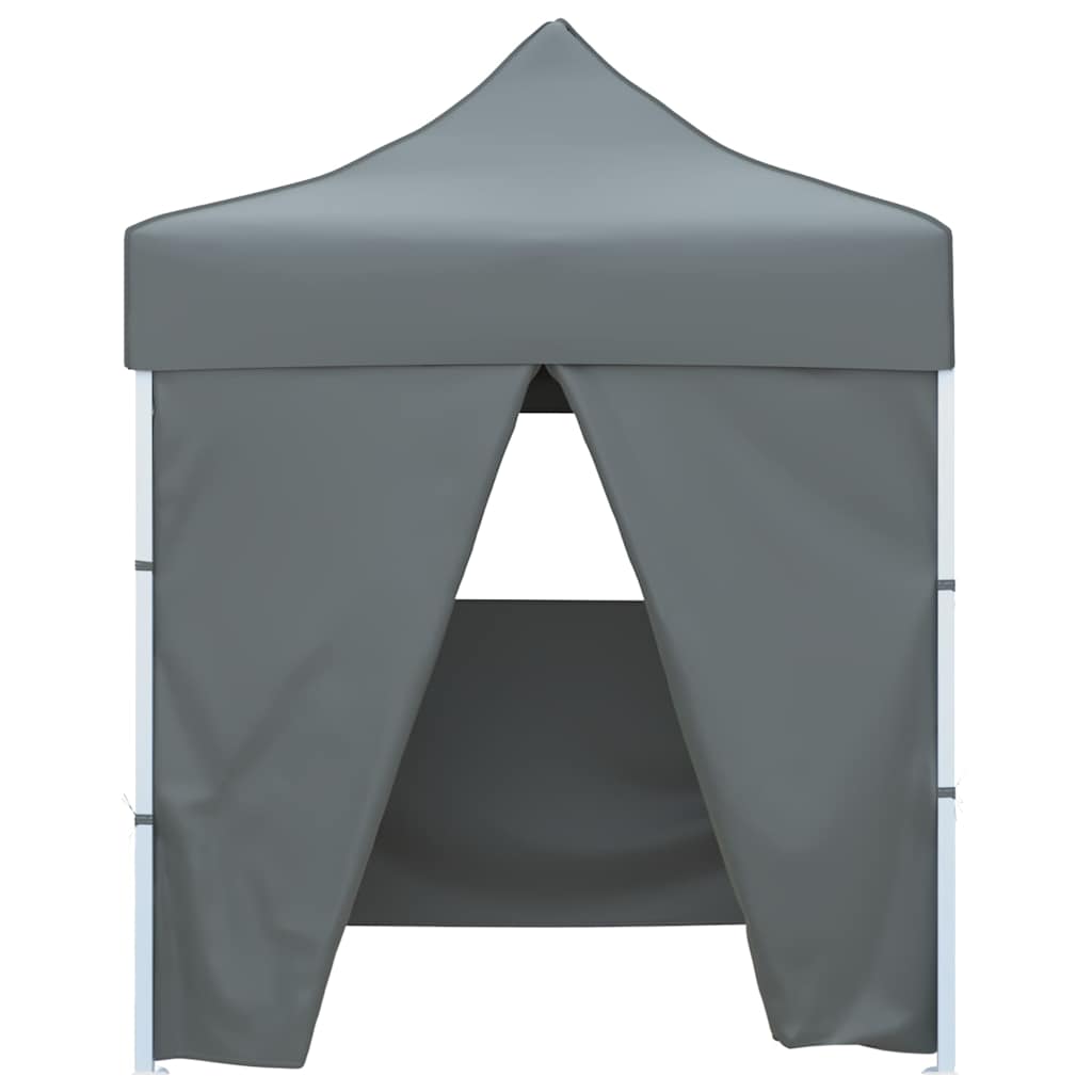 vidaXL Partytent met 4 zijwanden inklapbaar 2x2 m staal crème