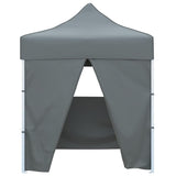 vidaXL Partytent met 4 zijwanden inklapbaar 2x2 m staal crème