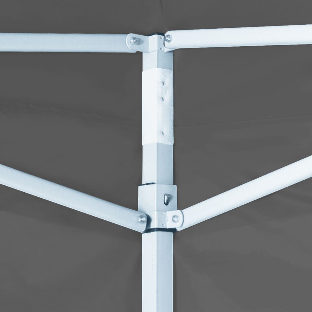 vidaXL Partytent met 4 zijwanden inklapbaar 2x2 m staal crème