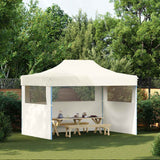 vidaXL Partytent met 3 zijwanden inklapbaar 3x4 m staal blauw