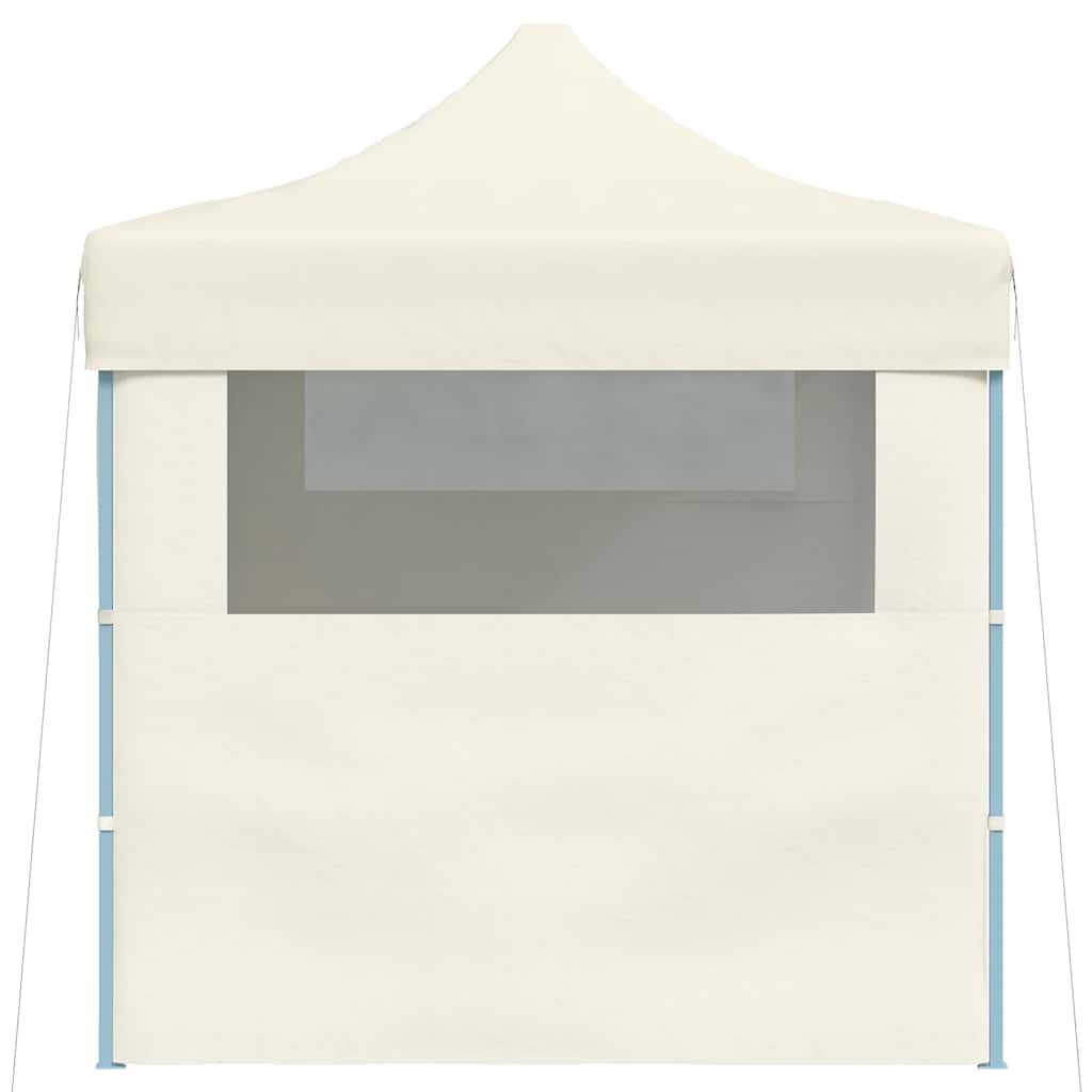 vidaXL Partytent met 3 zijwanden inklapbaar 3x4 m staal blauw