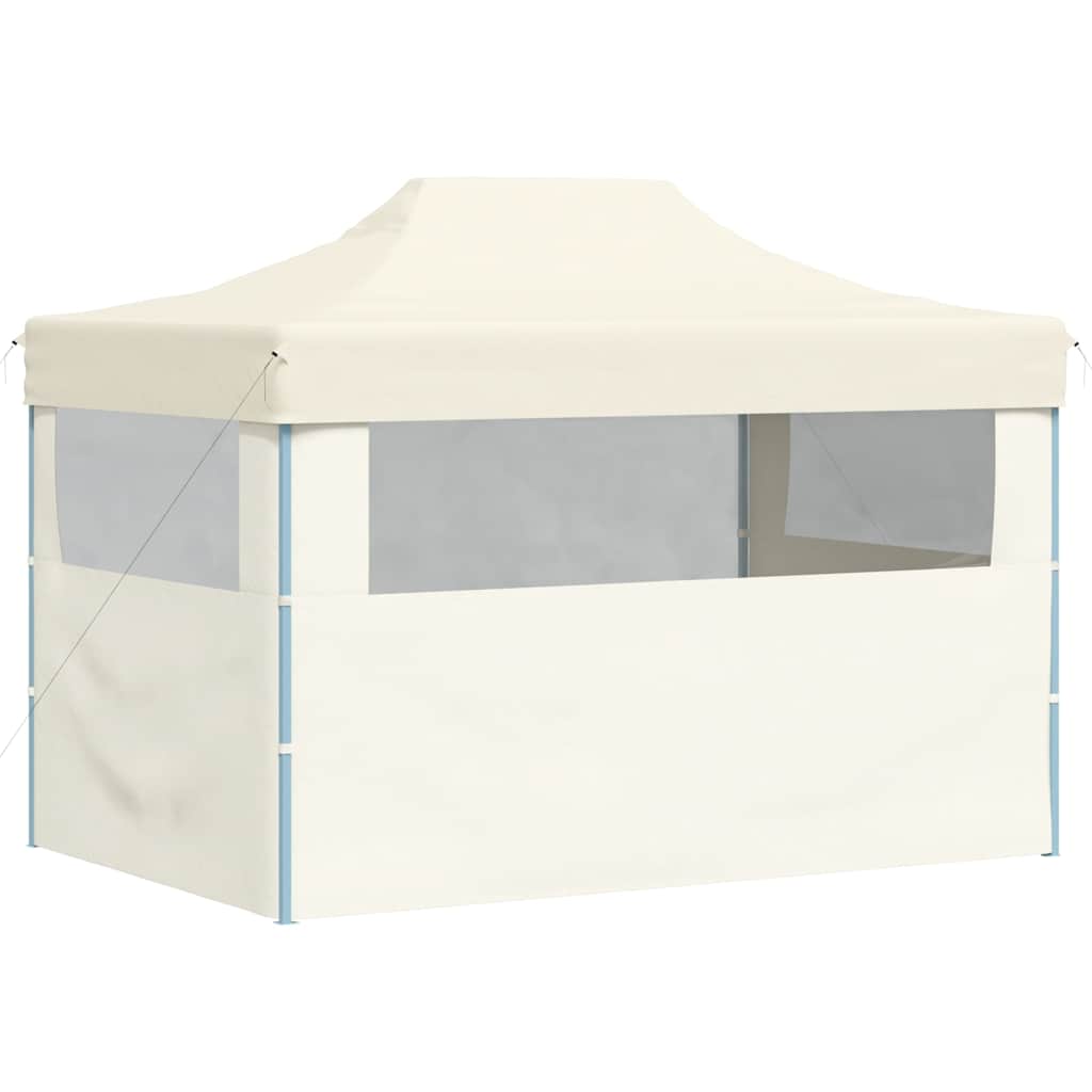 vidaXL Partytent met 3 zijwanden inklapbaar 3x4 m staal blauw