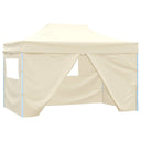 vidaXL Partytent met 4 zijwanden inklapbaar 3x4 m staal blauw