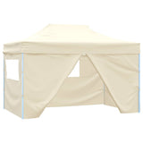vidaXL Partytent met 4 zijwanden inklapbaar 3x4 m staal blauw