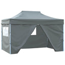 vidaXL Partytent met 4 zijwanden inklapbaar 3x4 m staal blauw
