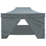 vidaXL Partytent met 4 zijwanden inklapbaar 3x4 m staal blauw