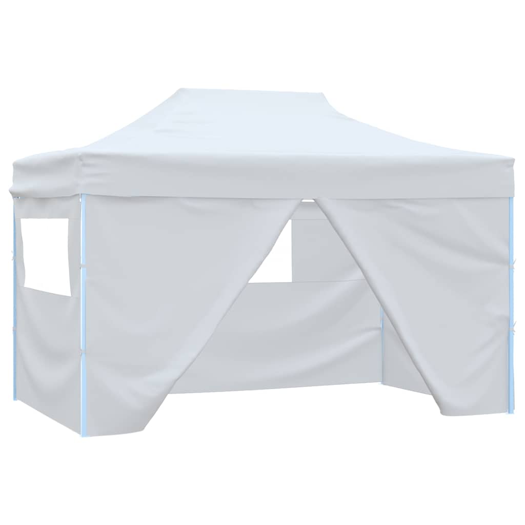 vidaXL Partytent met 4 zijwanden inklapbaar 3x4 m staal blauw