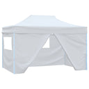 vidaXL Partytent met 4 zijwanden inklapbaar 3x4 m staal blauw