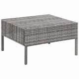 vidaXL 6-delige Loungeset met kussens poly rattan bruin
