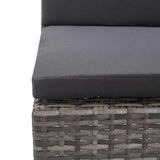 vidaXL 6-delige Loungeset met kussens poly rattan bruin
