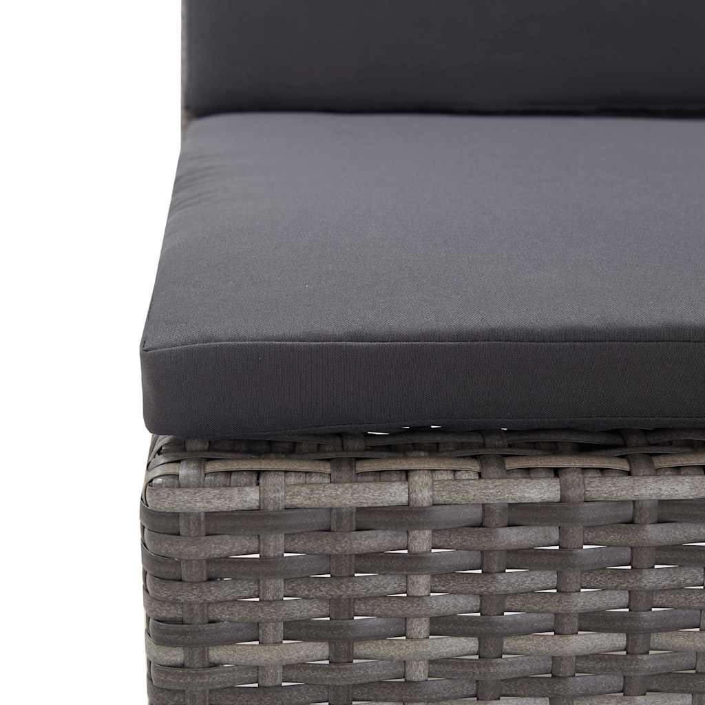 vidaXL 6-delige Loungeset met kussens poly rattan bruin