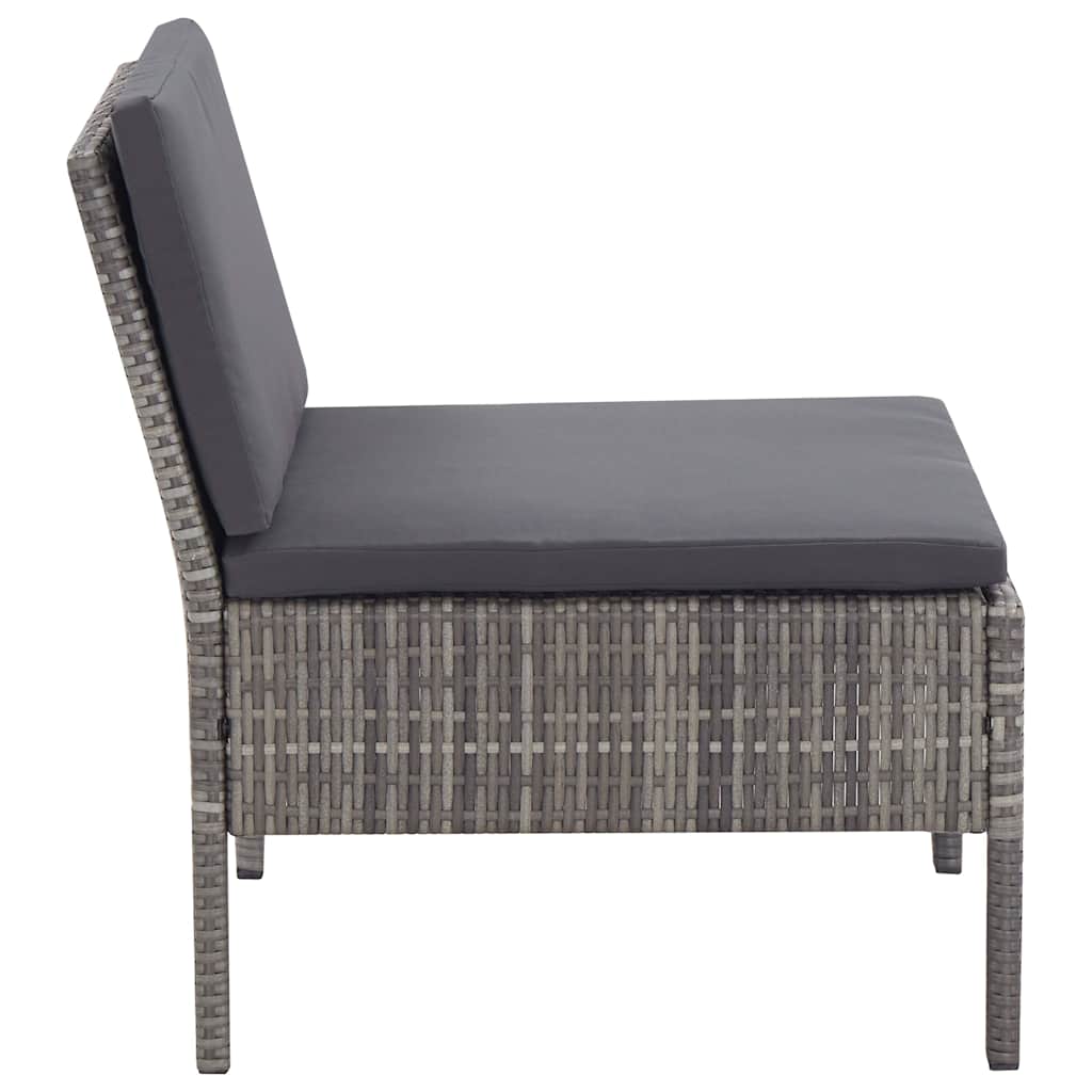 vidaXL 6-delige Loungeset met kussens poly rattan bruin