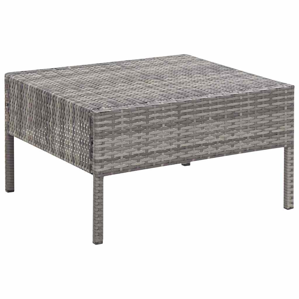 vidaXL 6-delige Loungeset met kussens poly rattan bruin
