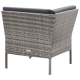 vidaXL 6-delige Loungeset met kussens poly rattan bruin
