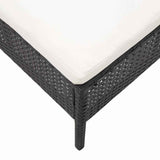 vidaXL 3-delige Loungeset met kussens poly rattan bruin