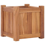vidaXL Plantenbak verhoogd 150x30x25 cm massief teakhout