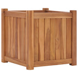 vidaXL Plantenbak verhoogd 150x30x25 cm massief teakhout