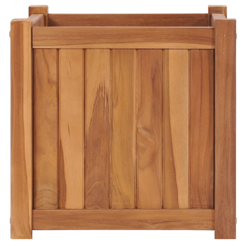 vidaXL Plantenbak verhoogd 150x30x25 cm massief teakhout