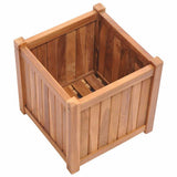 vidaXL Plantenbak verhoogd 150x30x25 cm massief teakhout