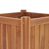 vidaXL Plantenbak verhoogd 150x30x25 cm massief teakhout