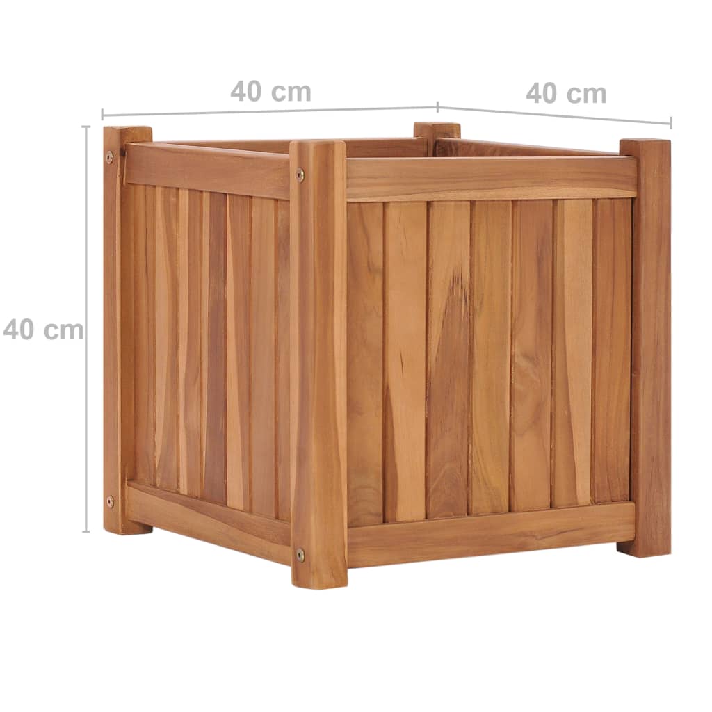 vidaXL Plantenbak verhoogd 150x30x25 cm massief teakhout