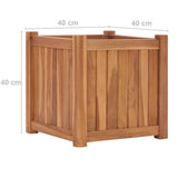 vidaXL Plantenbak verhoogd 150x30x25 cm massief teakhout