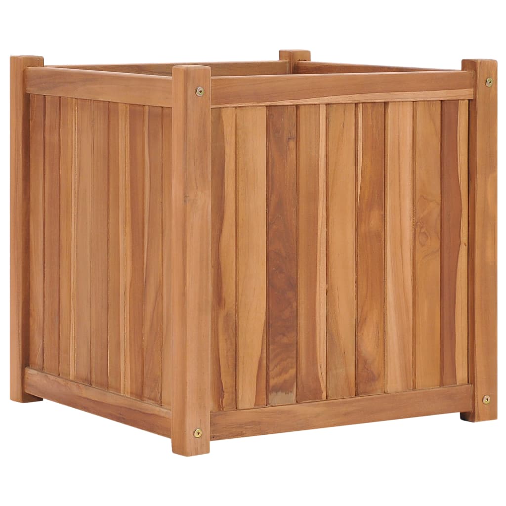 vidaXL Plantenbak verhoogd 150x30x25 cm massief teakhout