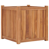 vidaXL Plantenbak verhoogd 150x30x25 cm massief teakhout
