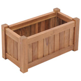 vidaXL Plantenbak verhoogd 150x30x25 cm massief teakhout