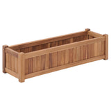 vidaXL Plantenbak verhoogd 150x30x25 cm massief teakhout