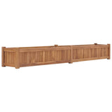 vidaXL Plantenbak verhoogd 150x30x25 cm massief teakhout