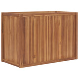 vidaXL Plantenbak verhoogd 150x30x25 cm massief teakhout