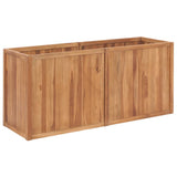 vidaXL Plantenbak verhoogd 150x30x25 cm massief teakhout