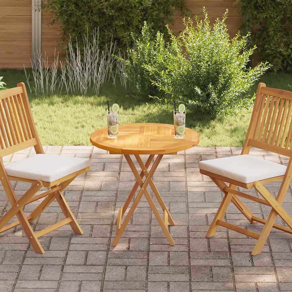 vidaXL Tafelblad rond 2,5 cm 40 cm massief teakhout