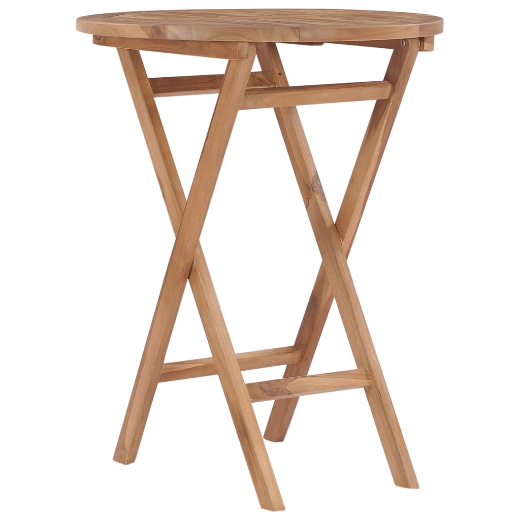 vidaXL Foldable Garden Table 60 cm Solid Teak