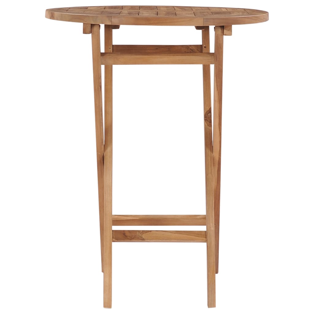 vidaXL Foldable Garden Table 60 cm Solid Teak