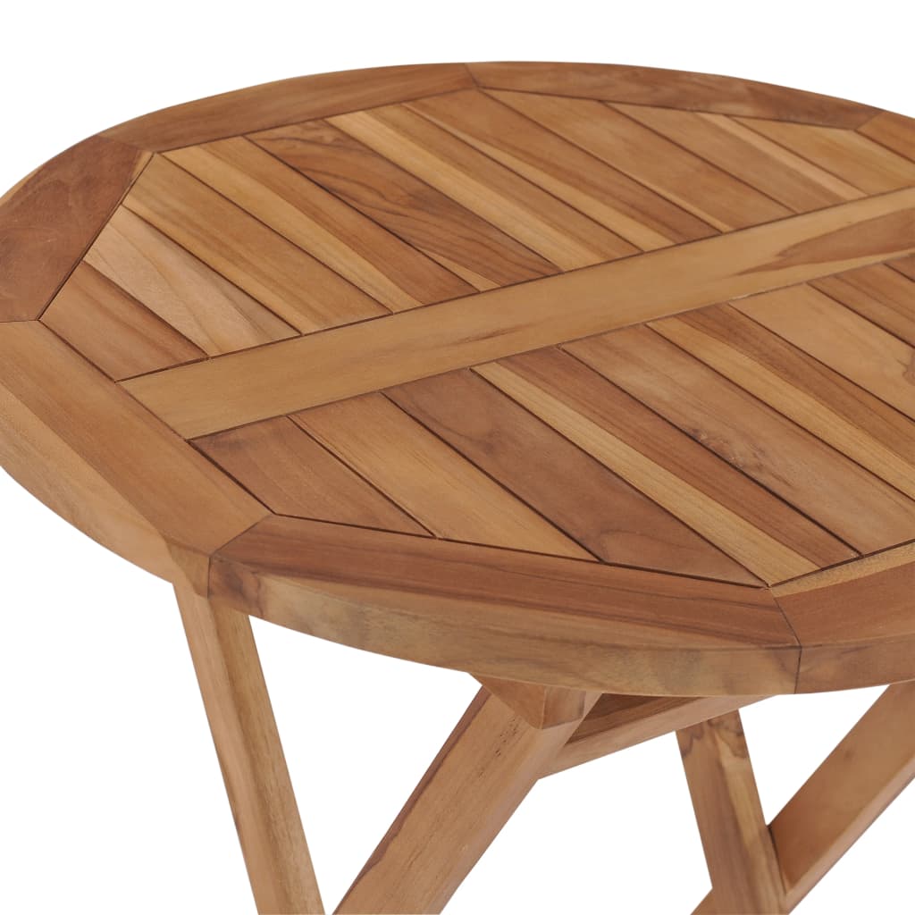 vidaXL Foldable Garden Table 60 cm Solid Teak