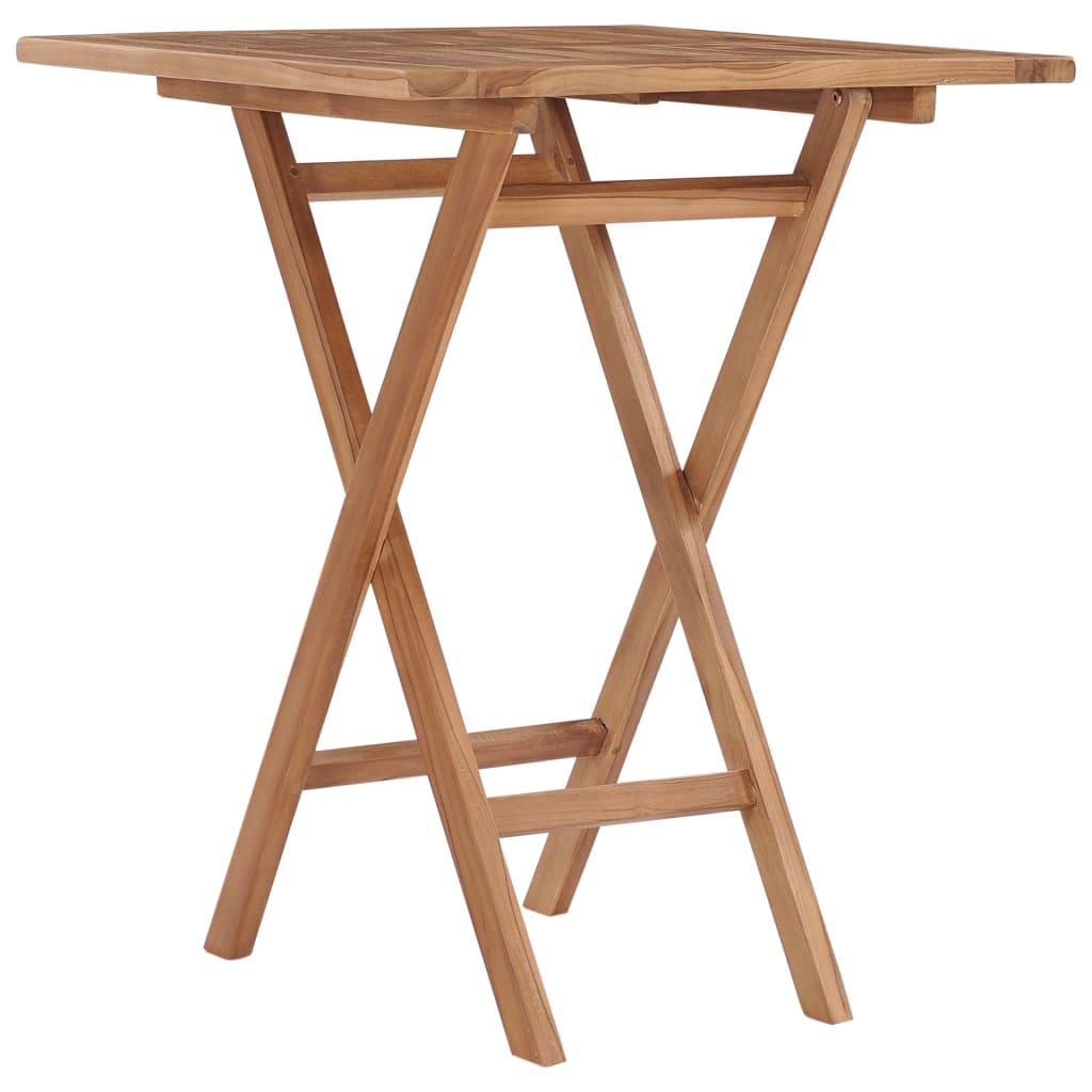 vidaXL Foldable Garden Table 60 cm Solid Teak