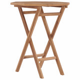 vidaXL Foldable Garden Table 60 cm Solid Teak