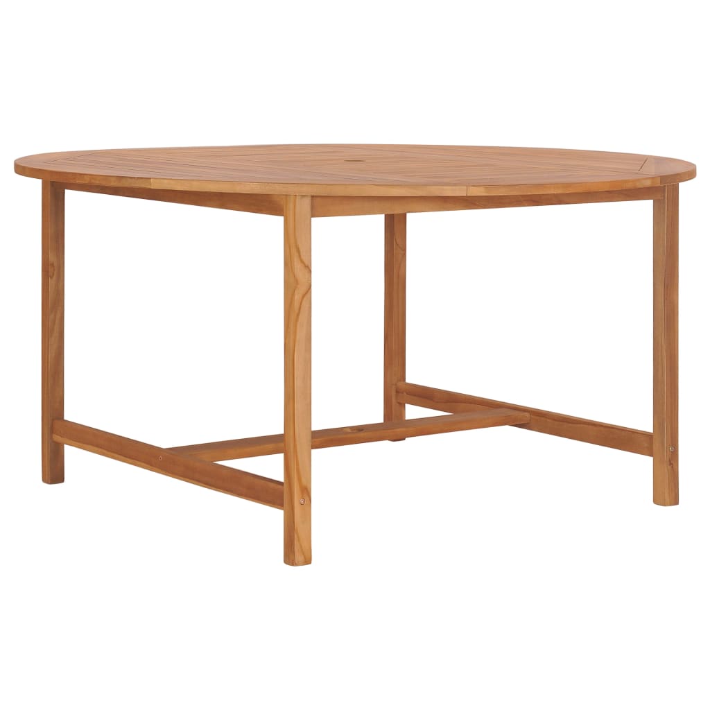 vidaXL Tuintafel 120x120x75 cm massief teakhout