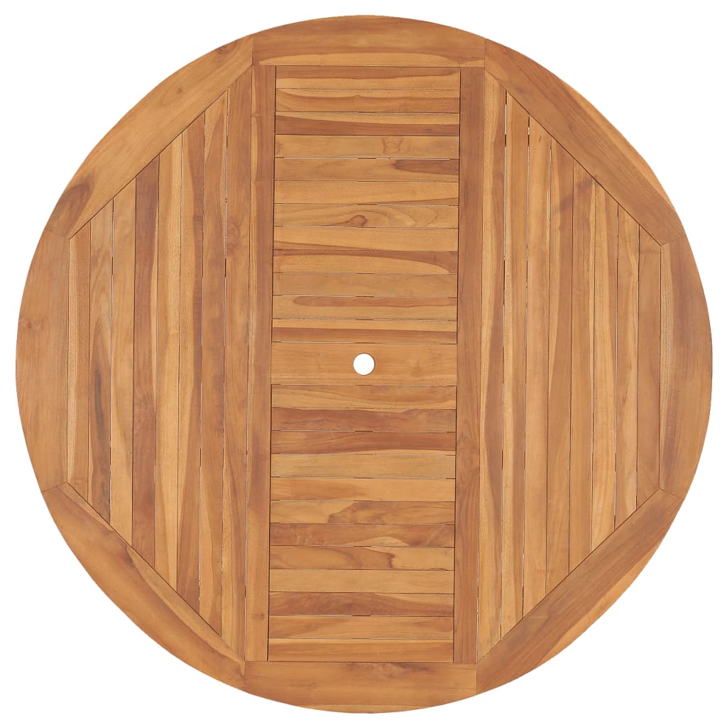 vidaXL Tuintafel 120x120x75 cm massief teakhout
