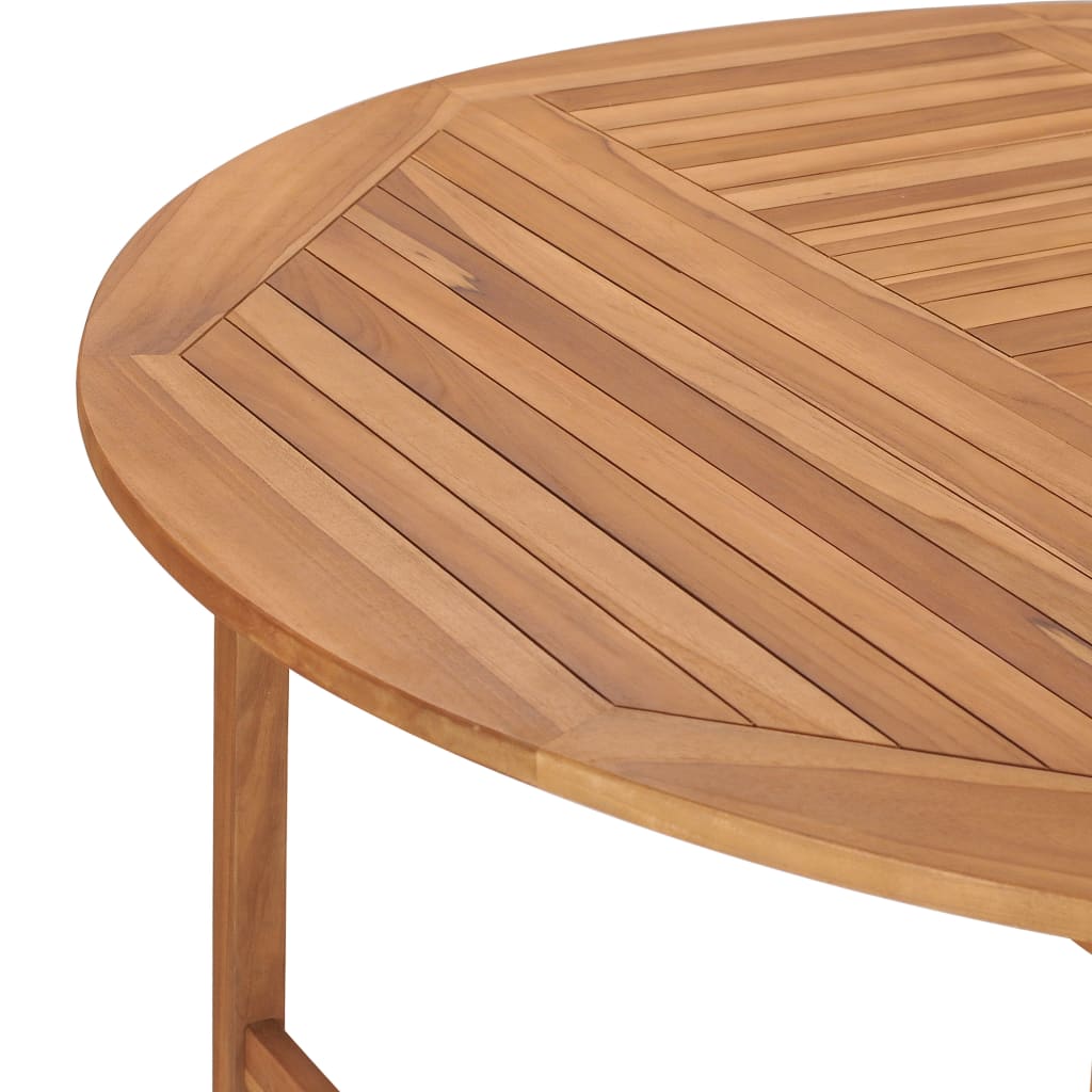vidaXL Tuintafel 120x120x75 cm massief teakhout
